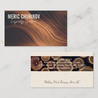 modern stylish woodworkers Business Card Visitekaartje