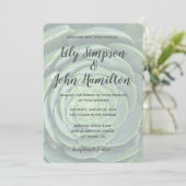 Modern Succulent Wedding Uitnodiging (Staand voorkant)
