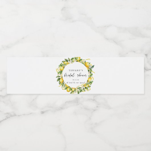 Modern Summer Citrus Vrijgezellenfeest Waterfles Etiket (Enkel label)