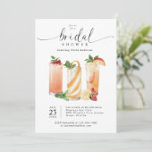 Modern Summer Cocktails Vrijgezellenfeest Kaart (Staand voorkant)