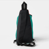 Modern Summer Coral Monogram Sling Bag (Achterkant)