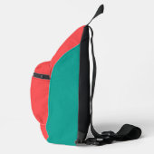 Modern Summer Coral Monogram Sling Bag (Rechts)