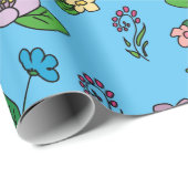 Modern Summer Floral Colorful Cadeaupapier (Rol Hoek)