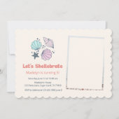 Modern Summer Shell Birthday Foto Kaart (Voorkant)