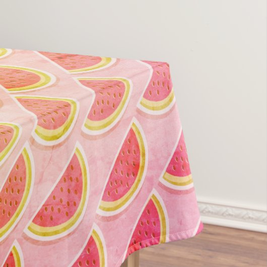 Modern Summer WATERMELON Pink MONOGRAM Tafelkleed (Voorbeeld)