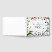 Modern Summer Wildflower Calligraphy Wedding Gastenboek (Volledig)