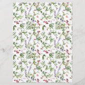 Modern Summer Wildflower Calligraphy Wedding Menu (Achterkant)