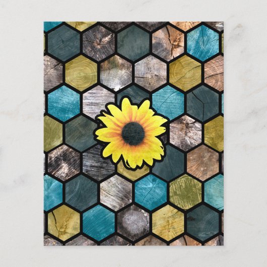 Modern Sunflower Farmhouse Pattern Flyer (Voorkant)