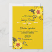 Modern Sunflower Wedding Kaart (Voorkant)