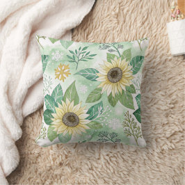 Modern Sunflowers Winter pattern Kussen