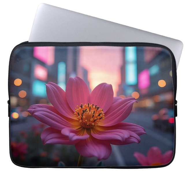 Modern Sunrise Bloom 13' Laptop Sleeve (Voorkant)