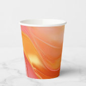 Modern Sunrise Sinaasappel Roze en Goud- Papieren Bekers (Links)