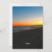 Modern Sunset Summer Ocean Tropical Wedding Save The Date (Achterkant)