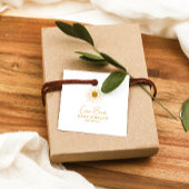 Modern Sunshine Baby shower Square dank u Bedankjes Labels