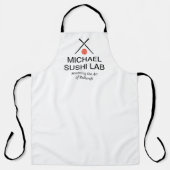 Modern Sushi Lab Name Logo Design Schort (Voorkant)