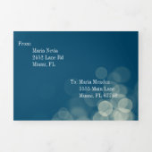 Modern Sweet 16 Bokeh Licht Foto Drieluik Uitnodiging (Cover)