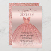 Modern Sweet 16 Script Verjaardag Kaart (Voorkant / Achterkant)