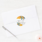 Modern Sweet Honey Bijen Bloemen Baby shower Ronde Sticker (Envelop)