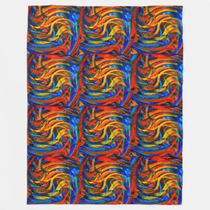 Modern Swirl Abstracte Art. 9 Fleece Deken