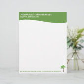 Modern Swirl Chiropractic Letterhead Gepersonaliseerd Briefhoofd (Staand voorkant)