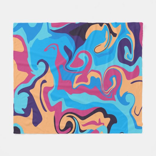 Modern Swirl Fleece Deken (Voorkant (Horizontaal))