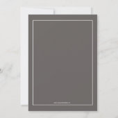 Modern Swirl Gray Wedding Invitation Kaart (Achterkant)