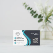 Modern Swirls Professional Visitekaartje (Staand voorkant)