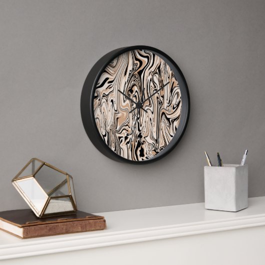 Modern Swirls Waterverf Black Pattern (Kantoor)