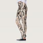 Modern Swirls Waterverf Black Pattern Leggings (Links)