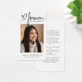 Modern Sympathy Photo Funeral Memorial Prayer Card (Bureau)