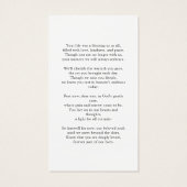 Modern Sympathy Photo Funeral Memorial Prayer Card (Dos)