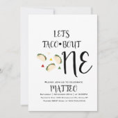 Modern Taco First Birthday Big One Kaart (Voorkant)