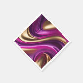 Modern Tafeldecor-Fuchsia Paarse en Goud- Servet (Hoek)