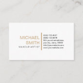 Modern Tan Elegant Professional Plain White Visitekaartje (Achterkant)