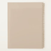 Modern Tan Personalized Planner (Achterkant)