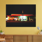 modern tankstation canvas afdruk (Insitu (Woonkamer))
