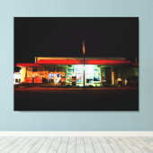 modern tankstation canvas afdruk (Insitu (Houten vloer))