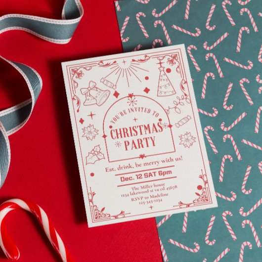 Modern Tarot vakantie feest Kerstmis Kaart