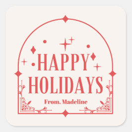 Modern Tarot vakantie feest Kerstmis Vierkante Sticker