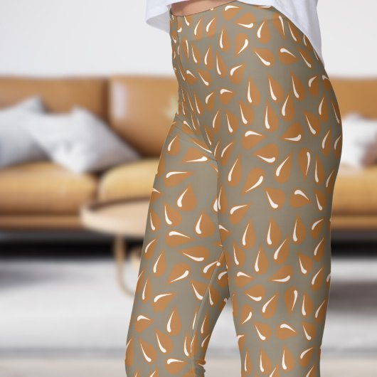 Modern tarwebruin flick patroon leggings