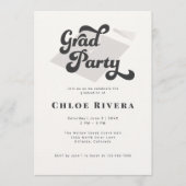 Modern Tassel Grad Party Invitation Kaart (Voorkant)