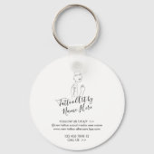 Modern Tattoo girl art script typography Sleutelhanger (Voorkant)