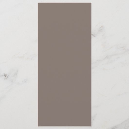 Modern Taupe Minimalistisch Monogram Trouwmenu Menu (Achterkant)