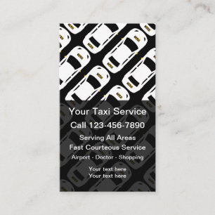 Modern Taxi Driver Service-Visitekaartjes Visitekaartje