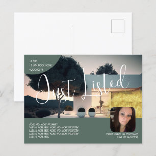 Modern te koop huis vermeld foto bedrijf briefkaart