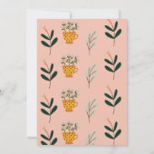 Modern Tea Party Floral Birthday Bedankkaart (Achterkant)