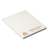 Modern Teacher Custom Name Boho Rainbow Sun Notitieblok (Schuin)