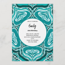 Modern Teal Abstract Patroon