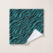 Modern Teal Animal Print Shower Curtain (Gant de toilette)