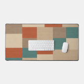 Modern Teal & Beige Geometric Blocks (Clavier et souris)